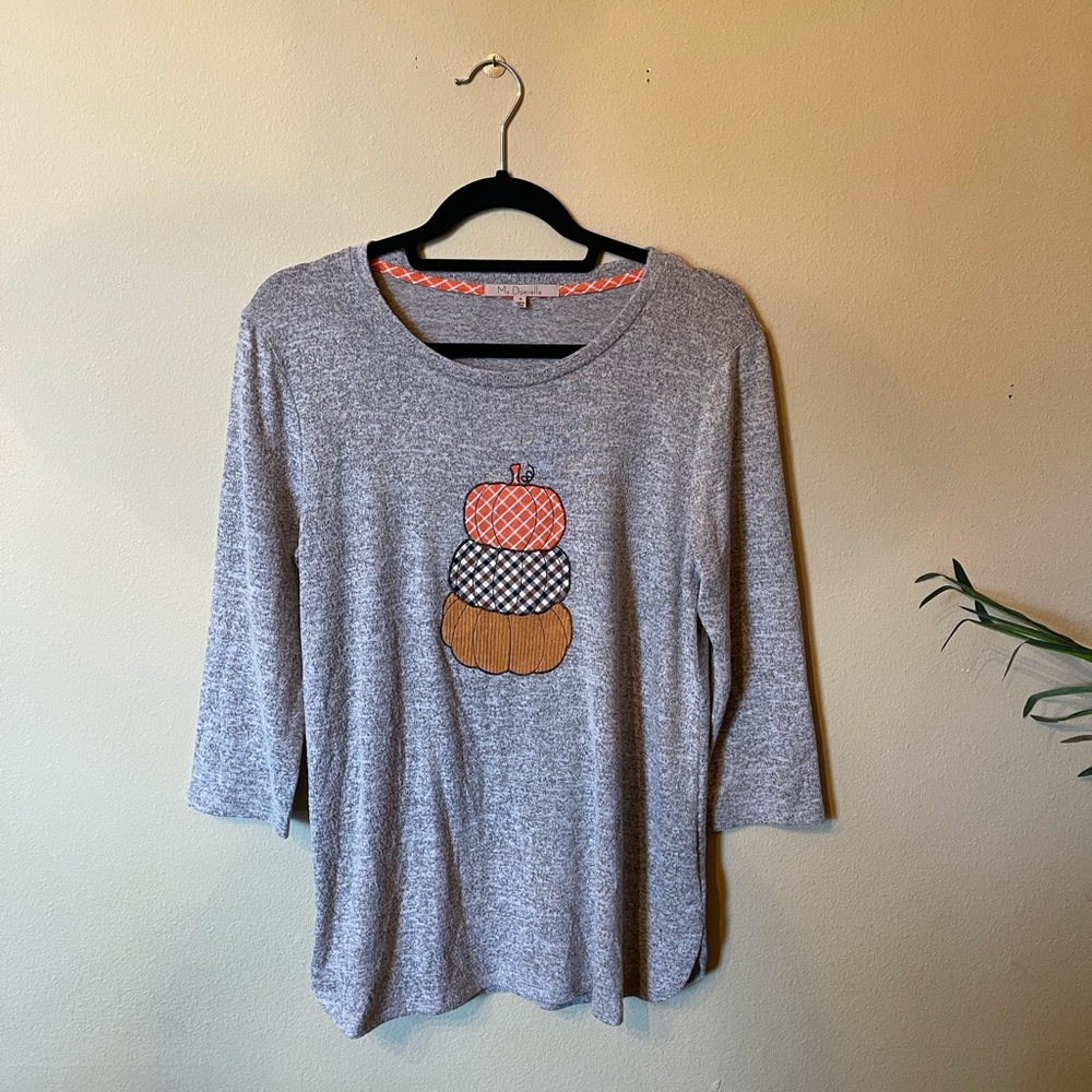 My Danielle Fall Pumpkin Stack Lounge Top - image 7